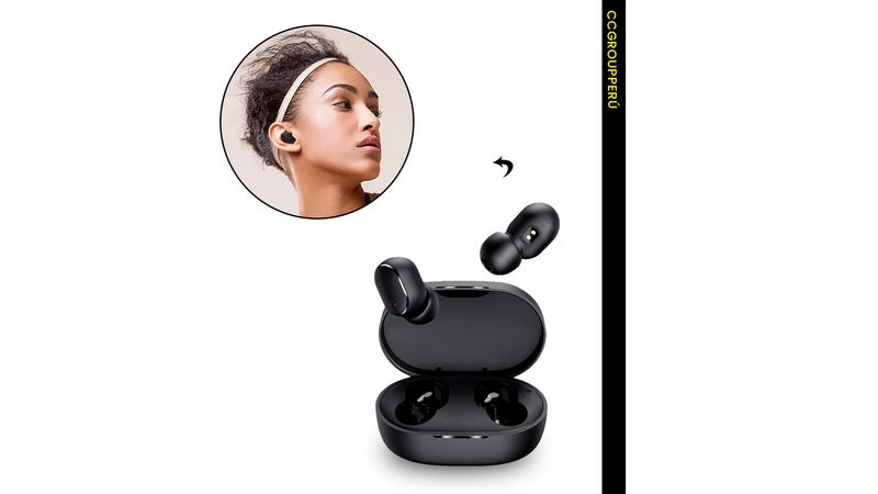 Auriculares in-ear inalámbricos A6S negro