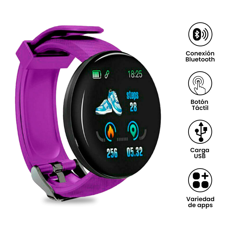 Smart Bracelet D18 Morado