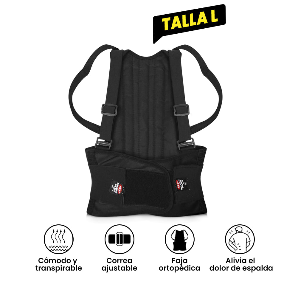 Faja Para La Dolor De Espalda Soporte Lumbar Refuerzo con 6 varillas de  soporte