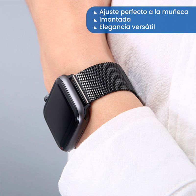 Correa para smartwatch metálica imantada Rojo