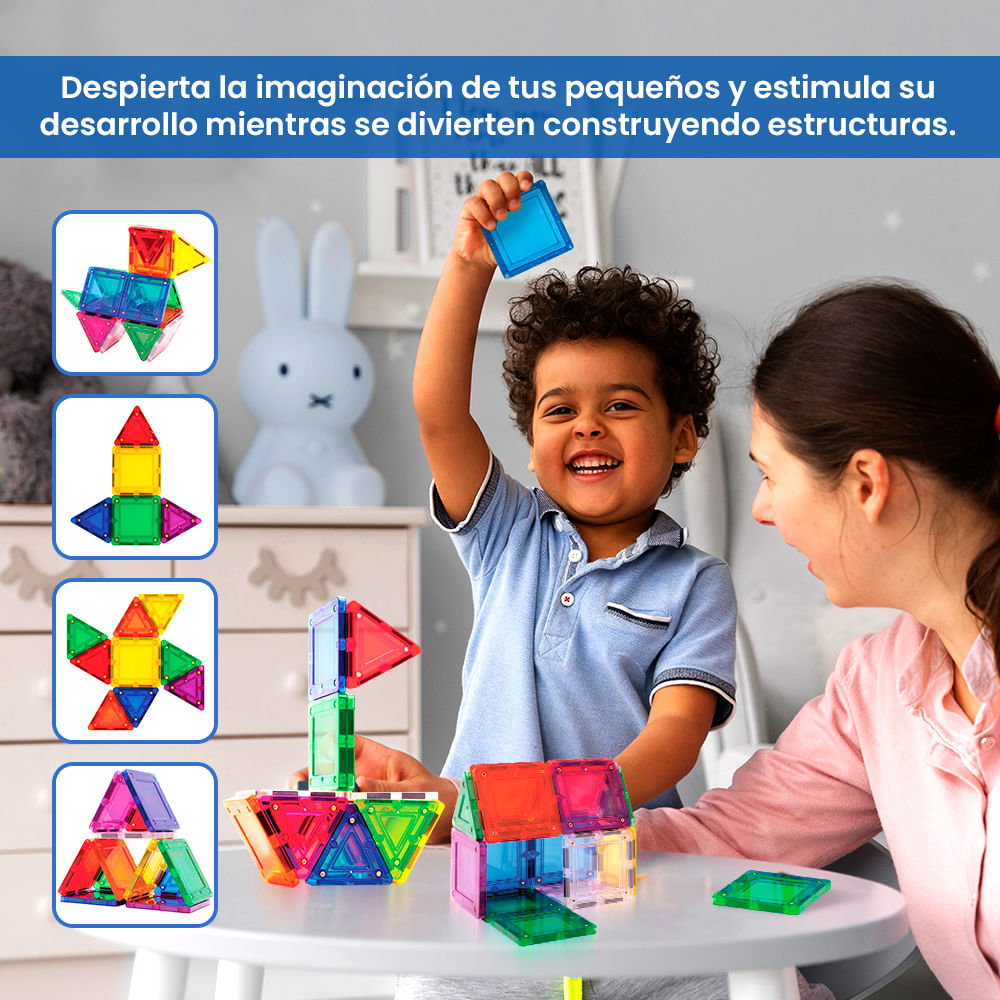 Juego Didáctico Set Magnético Bloques De Construcción 20 Pcs